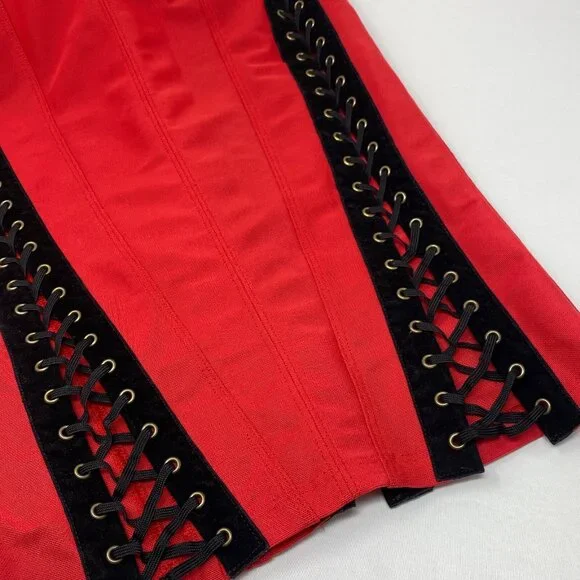Agent Provocateur Skylar Red Corset Dress AP4 Large NWT